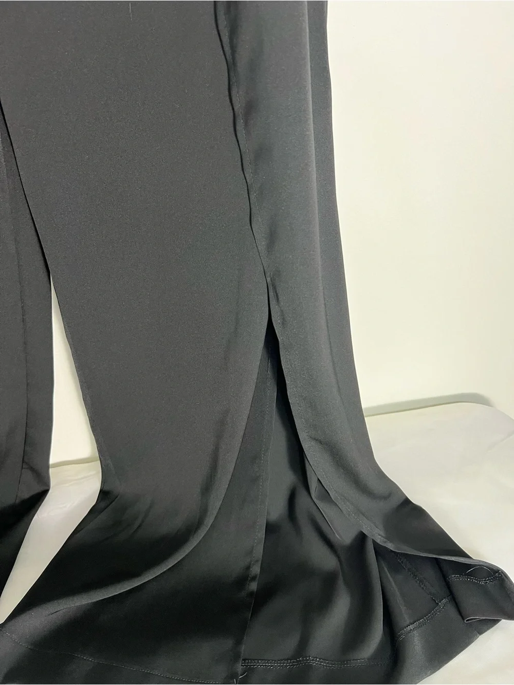 Dream It Black Strapless Front Slit Jumpsuit Size Large